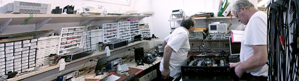 Two researchers in the lab